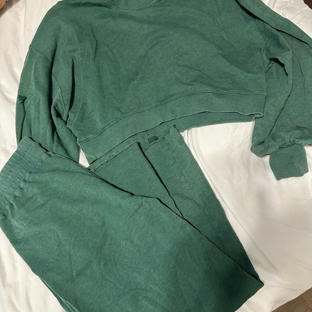 Green Wide Leg Pants & Jumpsuit Set